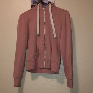 Pink zip up hoodie